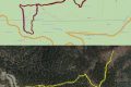 GPS tracks of hike to Capulin Peak and overlook. Image by Cliff Giles