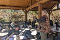Dan Benton describes one of many wildlife drinkers in the mountains