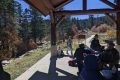 Lunch and lessons in Capulin shelter